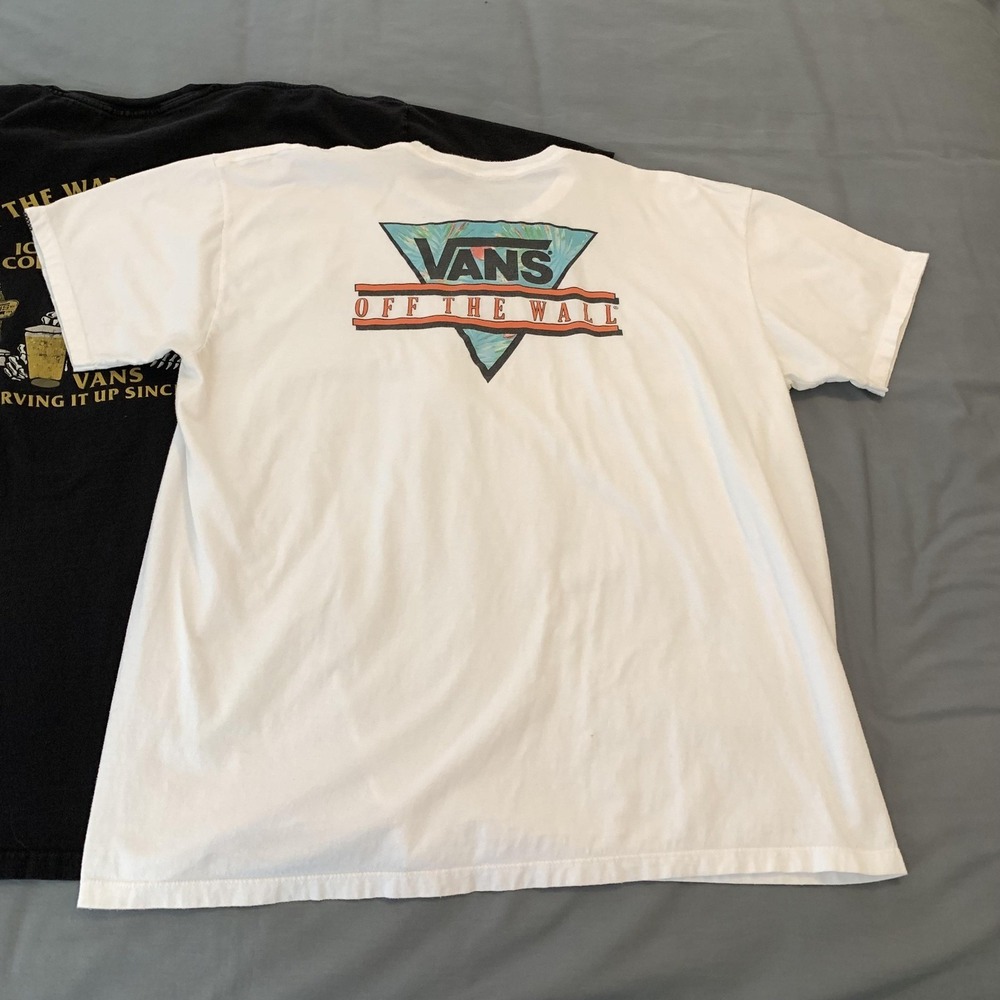Vans Shirt Lot Of 2 Mens 2XL Black White Off The Wall Tavern Graphic Tee T-Shirt - Picture 15 of 16